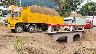 Ô Tô Xe Tải Điều Khiển, Xe Tải Hino 500 Chở Cát Quá Tải, Xe Tải Chở Cát Fuso 220Ps, Xe Đồ Chơi