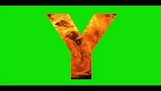 Green Screen Alphabet Fire Letter Y || Green Screen Makerz || Support
