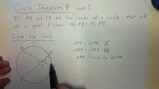Circle Theorem 8 case 1