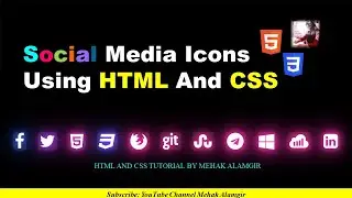 HTML CSS: Animated Glowing Social Icons Tutorial