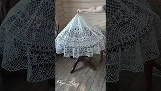 Скатерть круглая вязаная 160 см