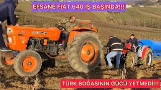 TÜMOSANIN GÜCÜ YETMEDİ!!! EFSANE FIAT 640 ÇEKTİ!!!