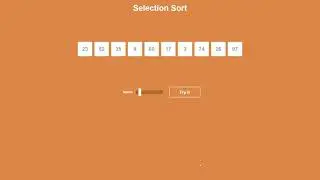 Selection Sort animation [HTML/CSS/JS]
