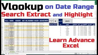 vlookup date range  || how to pull data from a date range in excel
