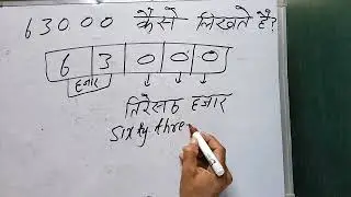 63000 hindi me | 63000 kaise likhate hain | 63000 spelling Hindi & English | हिंदी में