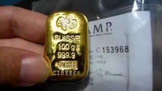 Pamp 100g gold cast bar