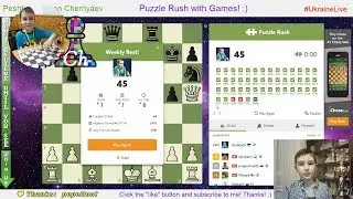 NEW RECORD online!!! Chess prodigy Tykhon(9 y.o.) did 45 in Puzzle Rush on Chess.com. 09/03/2019