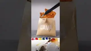How to Paint Pita Chip Illusion Art #shorts #art #painting #colors #cava