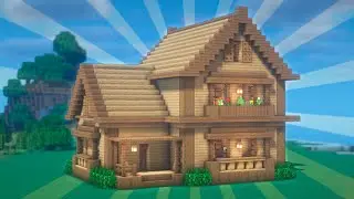 Minecraft - How to build a Big Wooden Mansion