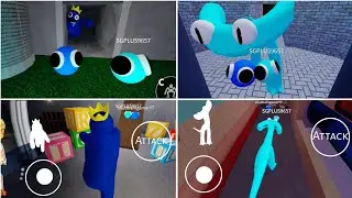 What If I Become Blue And Cyan In Rainbow Friends Chapter 1 2 Escape As Blue And Cyan Lookies