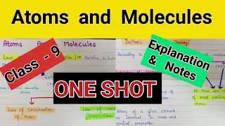 Atoms and molecules class 9 | Atoms and molecules chapter 3 notes | Atoms and molecules