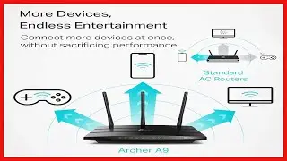 TP-Link AC1900 Smart WiFi Router (Archer A9) - High Speed MU-MIMO Wireless Router