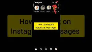 इंस्टाग्राम मैसेज पर रिएक्ट कैसे करें? || How to react on instagram message #shorts