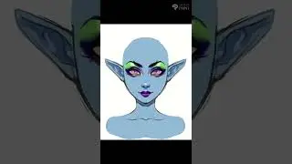 👽 💗Alien Love Makeup Speed Paint #characterdesign #shorts