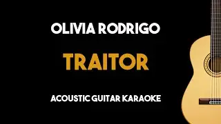 Traitor - Olivia Rodrigo (Acoustic Guitar Karaoke with Lyrics)