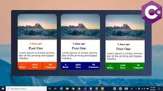How to Make a Card in C# Window Form Application || Technical Hassan Ali