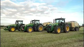 3x JOHN DEERE 8R + KRONE 1290 (SARL Ouvrard Fontenit)