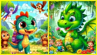 Little Dragon and his brother - Fun Learning Animals with Danik and Lesha