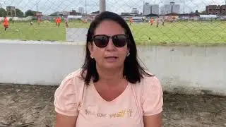 Mônica é mãe de Maria Eduarda e incentiva a filha dentro do futebol