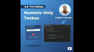 Number Only TextBox in C# - How to make a TextBox which accepts only numbers in C# - Visual Studio