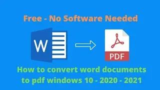 Step by Step: How to convert/save word document to pdf windows 10 - Word 2016 - Word 2019