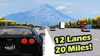 12 Lane Highway Map Server for Assetto Corsa | INSANE 20 Miles Stretch | MkElite Battlegrounds