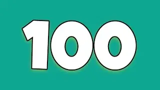 FANCY COUNTDOWN TIMER FROM 100 TO 0 WITH GREEN SCREEN BACKGROUND