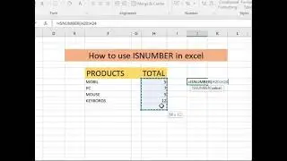 How to use ISNUMBER in excel || 
