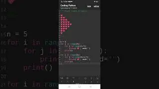 Right Sided Triangle 💗 Pattern Program in Python