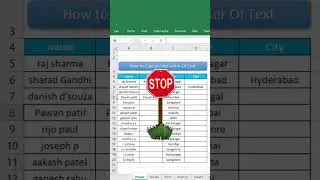 excel tip - how to capital first letter of a  word