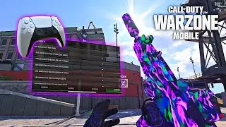 *BEST* WARZONE MOBILE CONTROLLER MOVEMENT SETTINGS👑 + Loadouts (iPhone 15 Pro)
