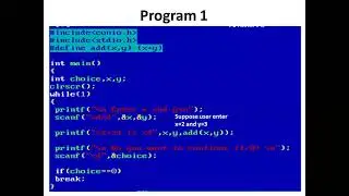 Program to add two numbers using macro and  infinite while loop