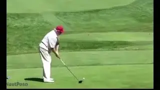 Trump does some golfing and Biden takes a tumble
