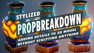 Prop Breakdown - Stylized Urn in Maya 2023 and Substance 3D Painter 2023