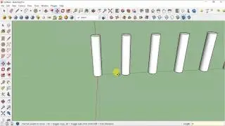 sketchup tutorial - copy multiple times in straight line and in circular path