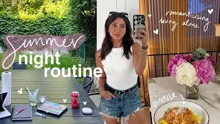 summer NIGHT ROUTINE living alone in the city (my perfect evening!)