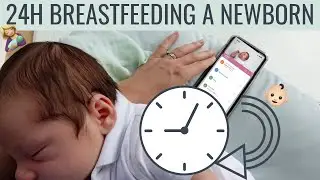 BREASTFEEDING A NEWBORN FOR 24 HOURS | Round The Clock Feeding A Newborn: What It’s *Really* Like👀