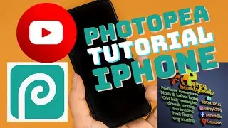 Photopea tutorial iphone | How to mockup a logo on mobile device.