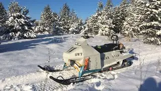 Рождественские покатушки на самодельных снегоходах (медведях)