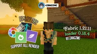 Minecraft Modpack 1.21.11 FPS BOOST, Fabric 1.21.11, Loader 0.18.4, Support all render