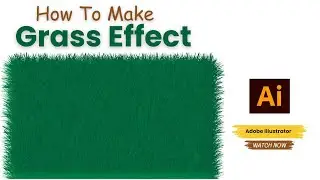 How to Make Grass Effect in Adobe Illustrator - Easy Steps | Adobe Illustrator Tutorial
