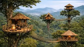 Building 3 Extreme Treehouse Survival Shelters on Giant Ancient Trees | Full Movie Compilation