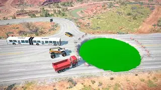 Huge Acid Pit vs Cars – BeamNG.Drive