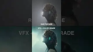 What RAW footage looks like vs when it has VFX and Color Grade! #vfx #filmmaking  #beforeandafter
