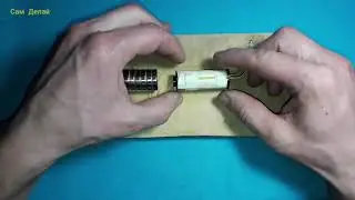 Эксперимент с катушкой и магнитом!!!!лампочка загарается!!!