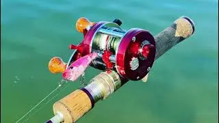 Tuned Abu Ambassadeur 2500C UL/BFS fishing and casting with glass rod
