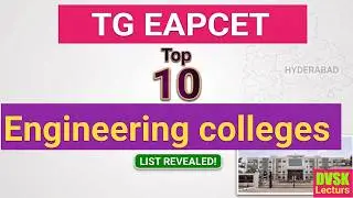 Top 10 Engineering Colleges through TS EAMCET for 2024 || #eamcet2025 #jeemains2025  #tgeapcet2025