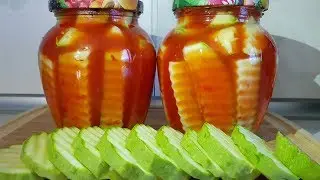 Вкуснее КАБАЧКОВ не найти!!!КАБАЧКИ С СОУСОМ ЧИЛИ НА ЗИМУ!!!