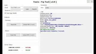 Fenris FRP Tool Samsung worldwide Frp All Model Mi Frp All Model Support