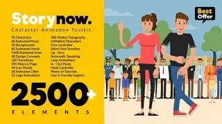 Story Now Character Animation Explainer Toolkit | After Effects Template | Product Promo